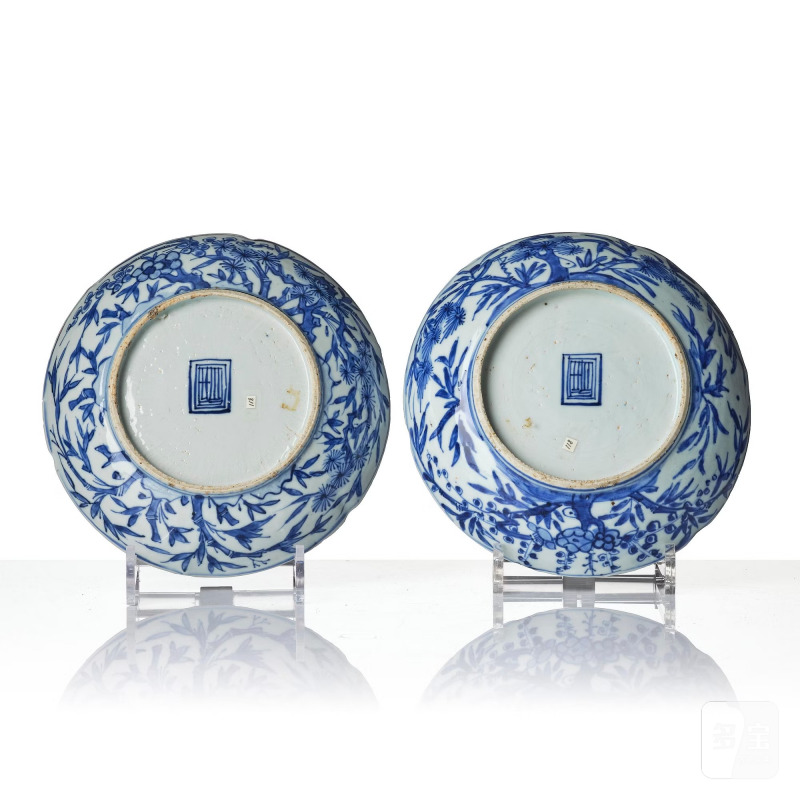 A set of 10 blue and white dishes, - 图3